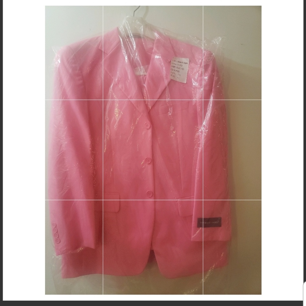 Vittorio  St. Angelo 2 Piece Pink (Rose) Men Suit